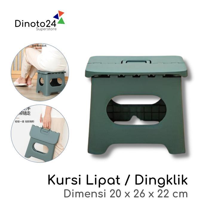HOT PRODUK Kursi Lipat Mini Bangku Jongkok Kecil Dingklik Dapur Portabel Hijauterlaris