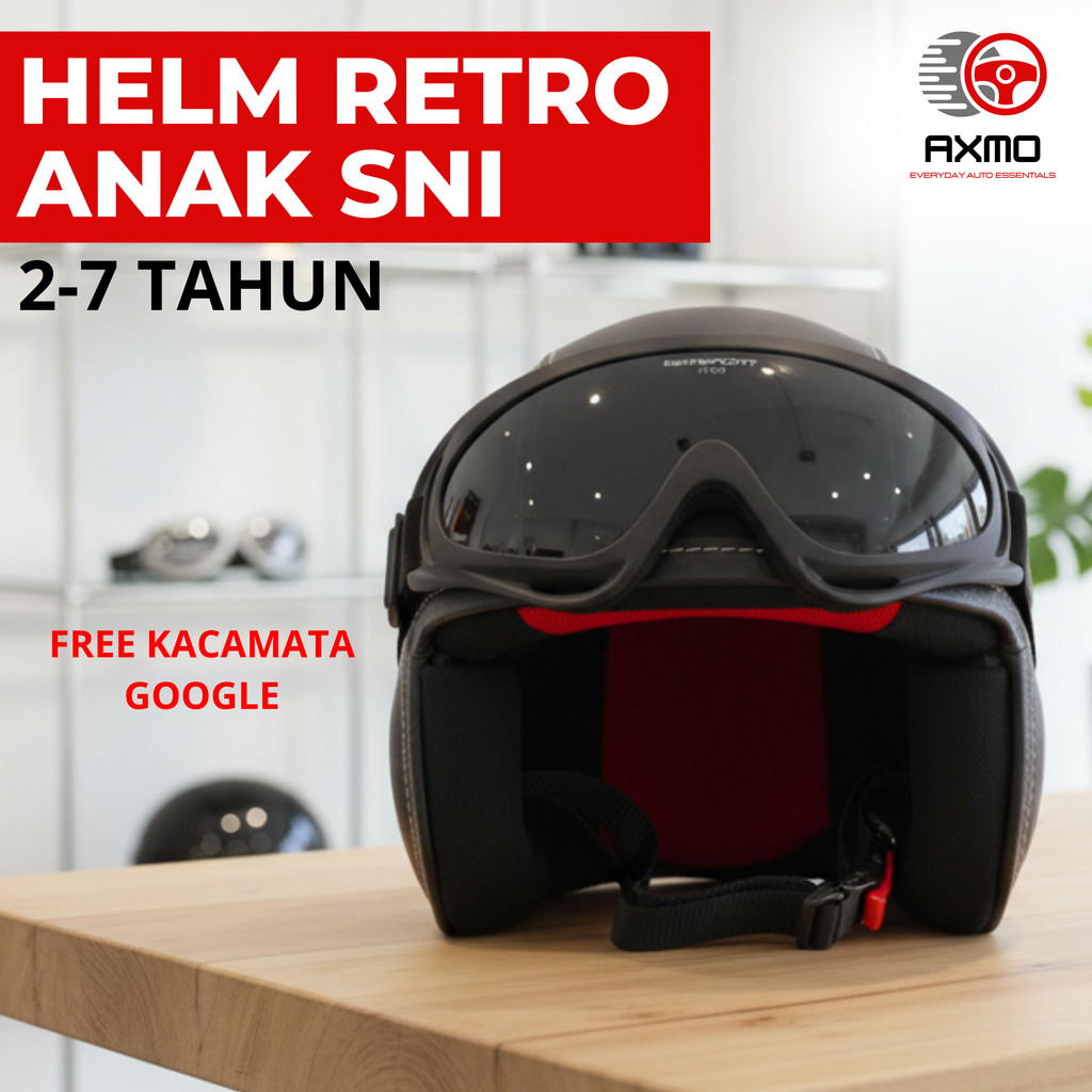 Helm Anak Perempuan Pororo Retro Classic Helm Anak Laki Laki Helm Anak 2 Tahun 3 Tahun Helm Anak SNI