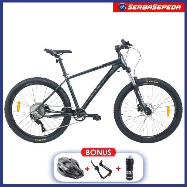 United Detroit 5.0 Sepeda Gunung MTB Ukuran 27.5 Inci Shimano SLX 11 Speed - Hijau Hitam