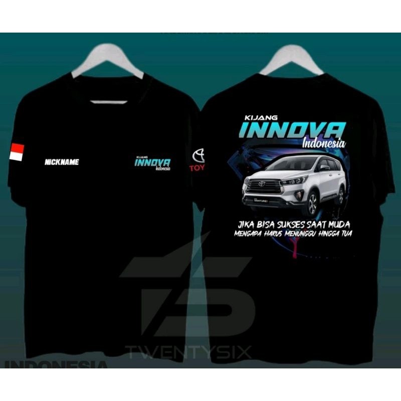 Kaos KIJANG INNOVA INDONESIA Bonus Nama Sablon DTF