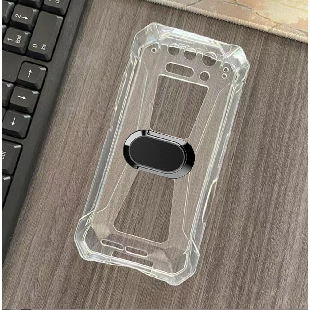 For Unihertz 8849 Tank 2 Pro 6.79" 2024 Tank2 Pro Back Ring Holder Bracket Phone Cover TPU Soft Sili