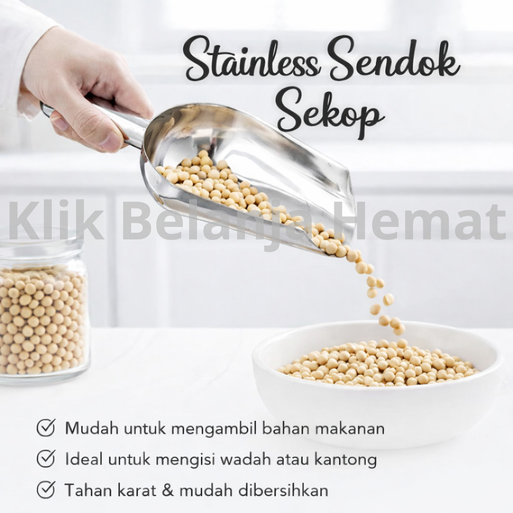 Skop Stainless Food Grade/Skop Es Batu Stainless Praktis
