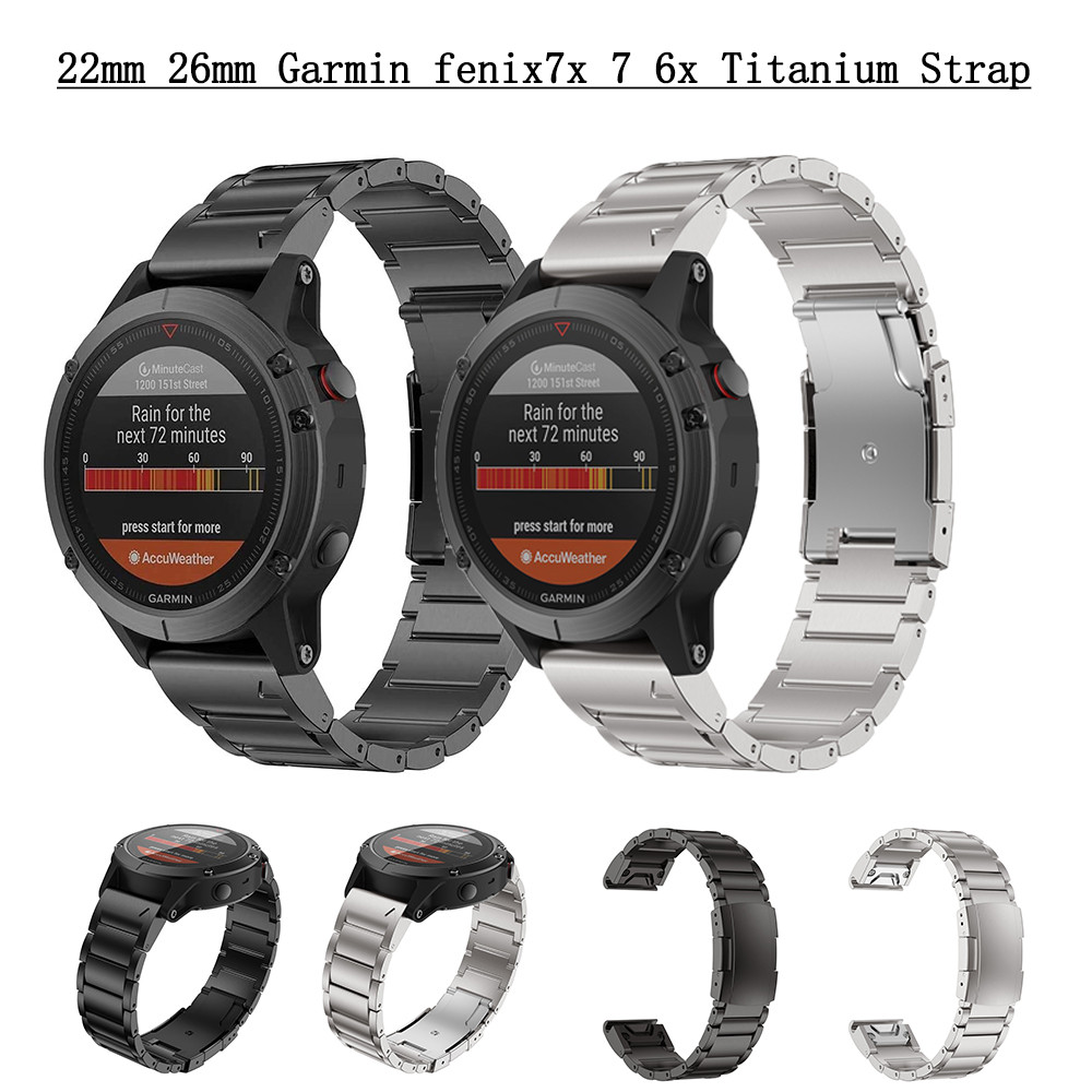 Tactix for Garmin 22mm 26mm Quickfit Titanium Straps Fenix 7X 6X 7 6 Descent MK1 MK2 Epix Gen 2 Wris