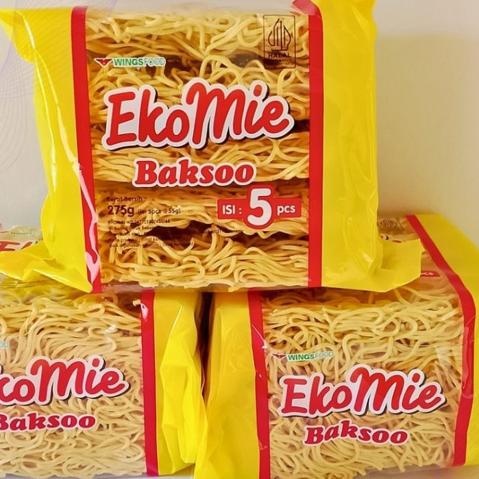 MIE EKOMIE BAKSO ( mie kuning)