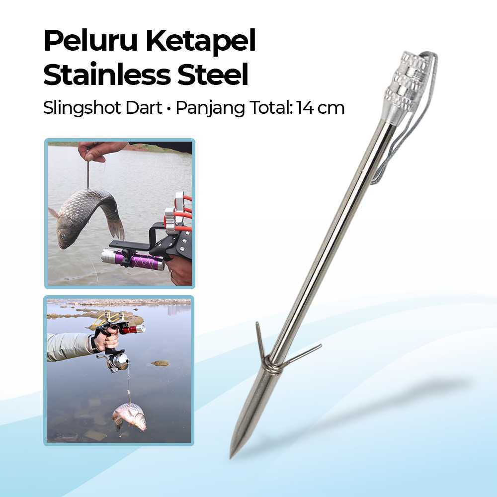 KONBMAN Peluru Ketapel Ikan Stainless Steel Slingshot Dart 1 PCS - KN830 - Bugarkan