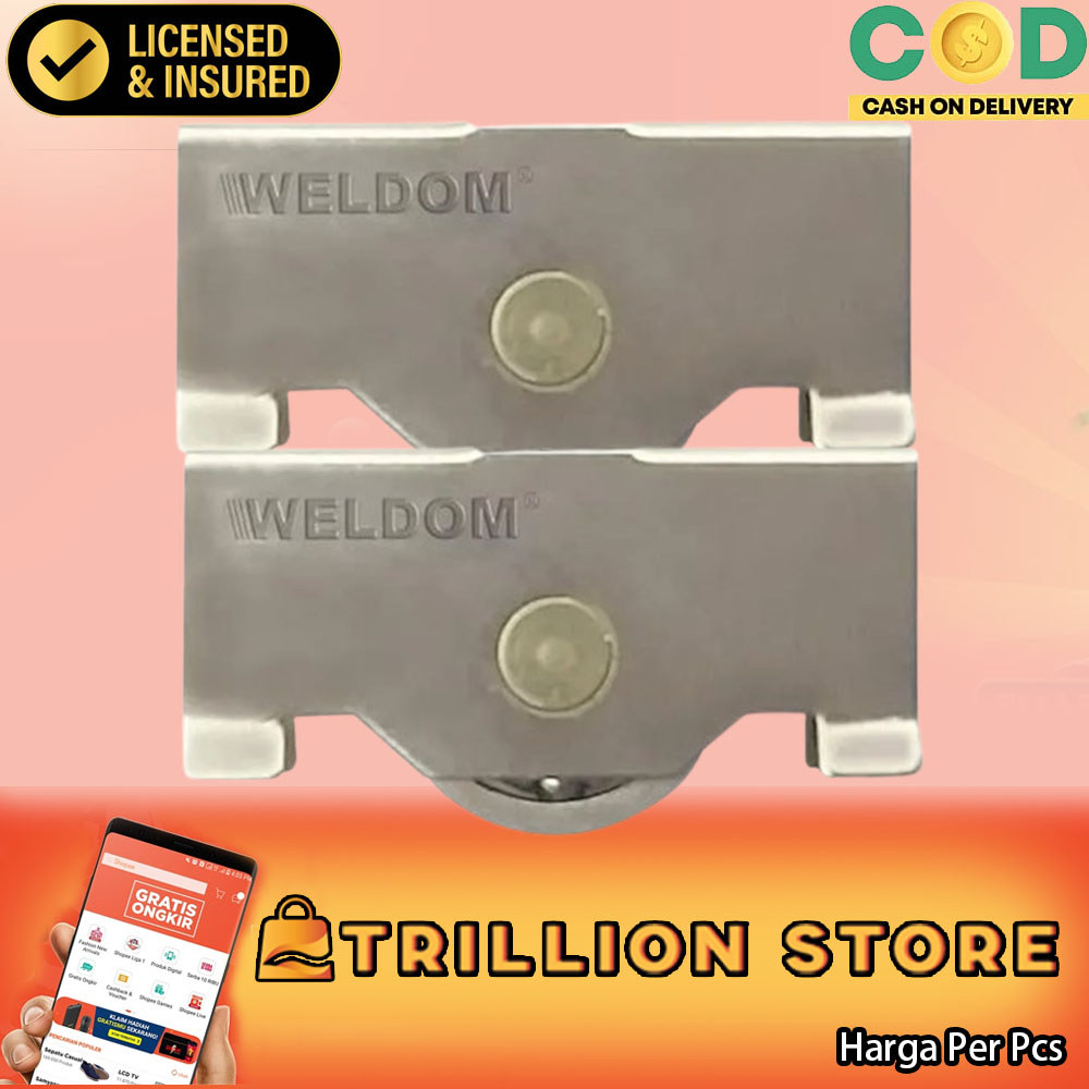 Roller Etalase Roda Showcase Geser Lemari Aluminum Alminium Aluminium SNI Besi Dorong Ril Seleding R