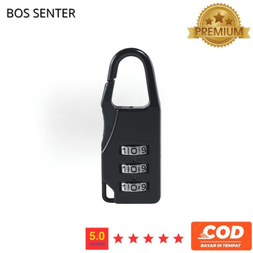 Gembok Koper Kode Angka 3 Digit Safety Lock Kecil Tapi Sangat Kuat
