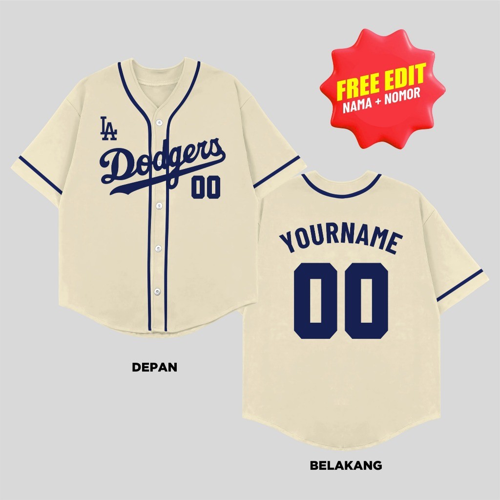 Ajizu - Kaos Jersey Baseball  baju kaos baseball custom / Tshirt baseball unisex
