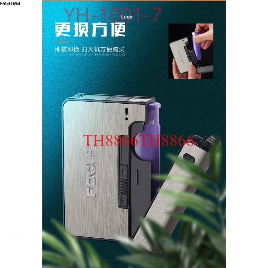 korek api lilin+wadah rkk YH-1001-7 Cigarette Case with Lighter Slot