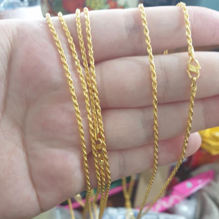 Kalung nori polos anak bayi balita emas asli 700 70% tua 33 cm 33cm 16k
