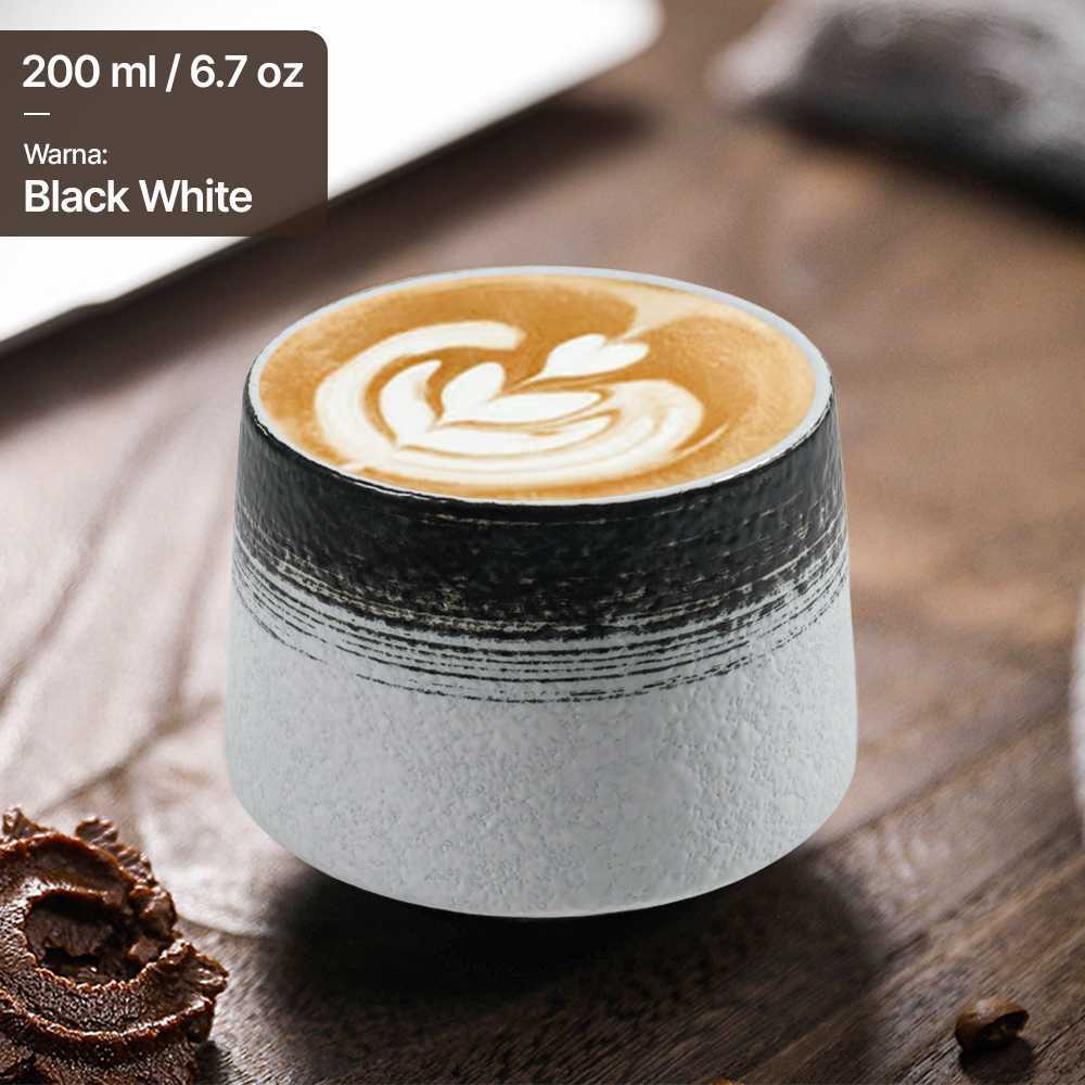 Gelas Keramik Jepang 200ml Cangkir Kopi Teh Vintage Handmade Ceramic Cup Cangkir Teh Keramik Gaya Je