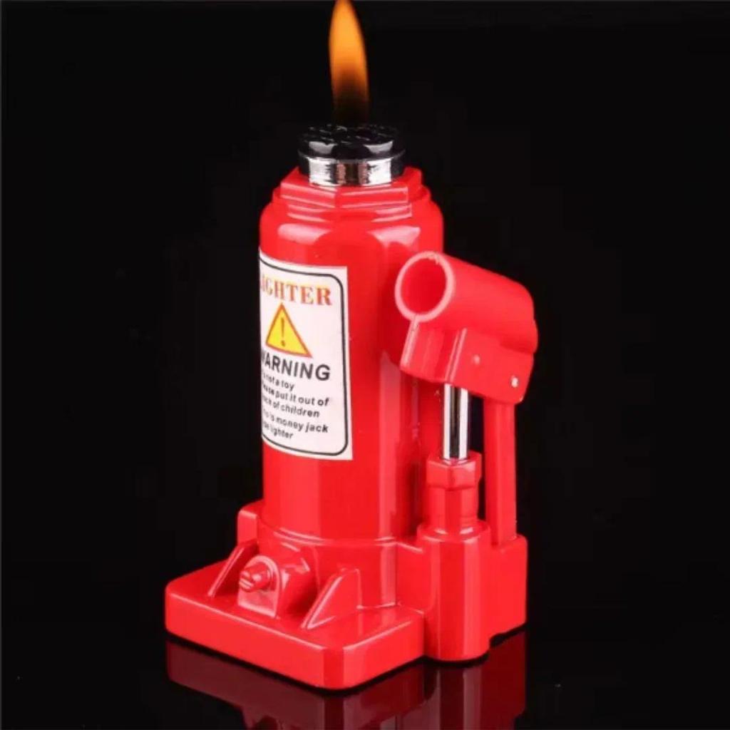 New Creative Mini Hydraulic Jack Shaped  Lighter Butane Gas Refillable Cigar Lighters Gadgets Gifts 