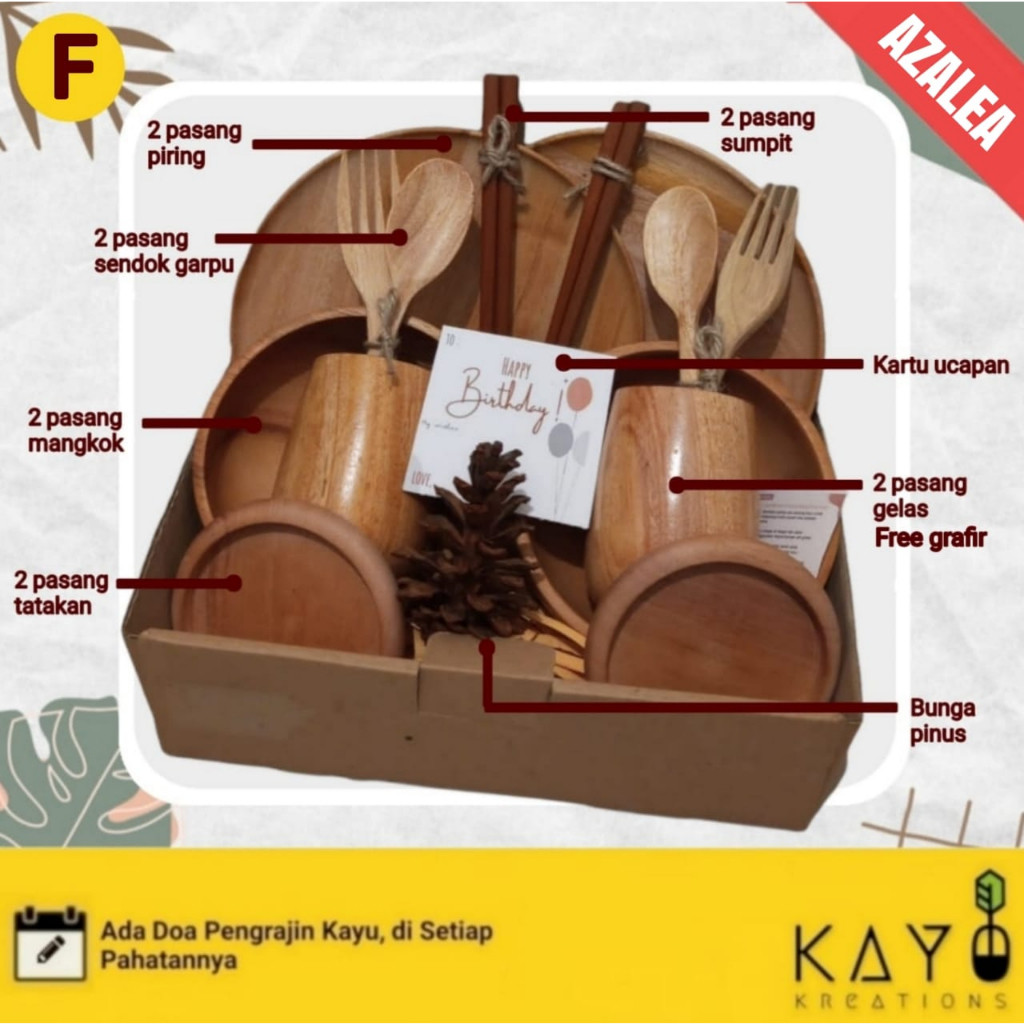 new - Hampers Kado Unik Pernikahan Wedding Spesial - Peralatan Dapur Kayu