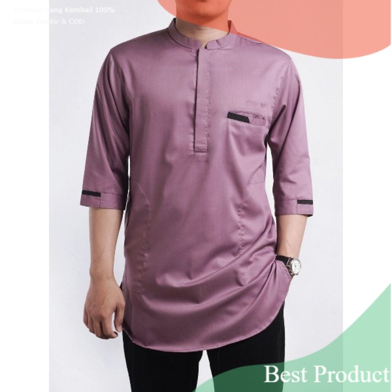 Koko Qurta Premium Lilac Dewasa Toyobo Fodu S-XXL- pakaian pria lainnya