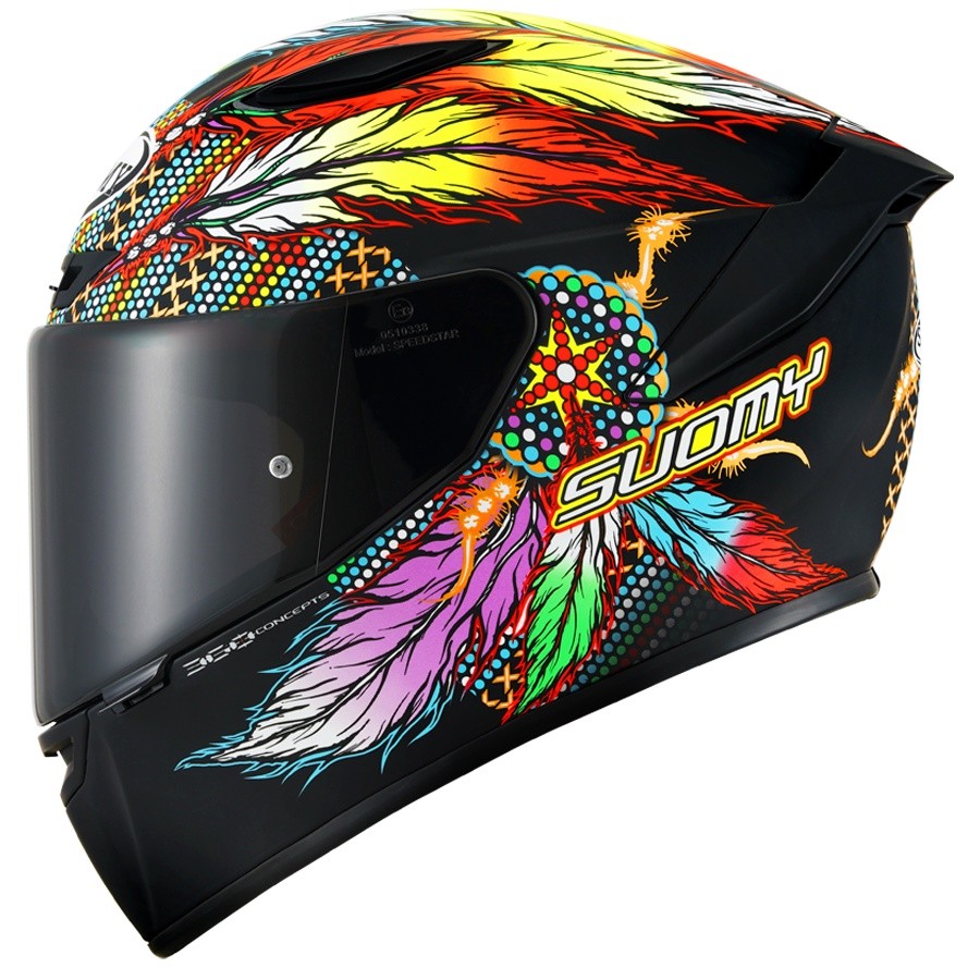 HELM SUOMY TRACK-1 CHIEFTAIN - MULTI BLACK (VISOR CLEAR)