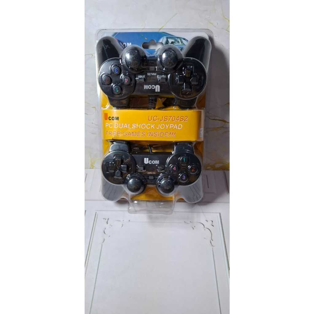 gamepad usb double getar hitam gamepad stik PC USB joystick PC LAPTOP GAMEPAD USB STIK PC