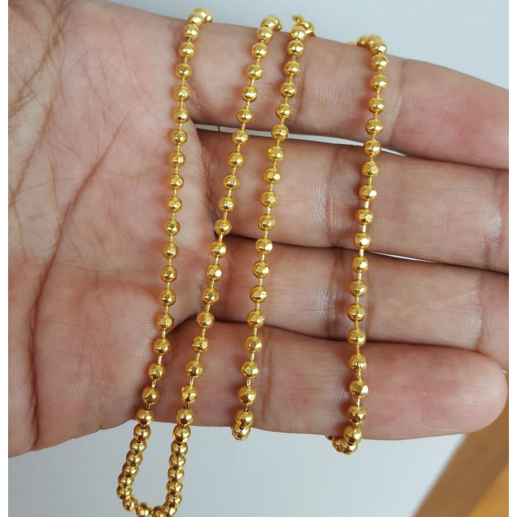 Kalung Biji Lada Lapis Emas 24k