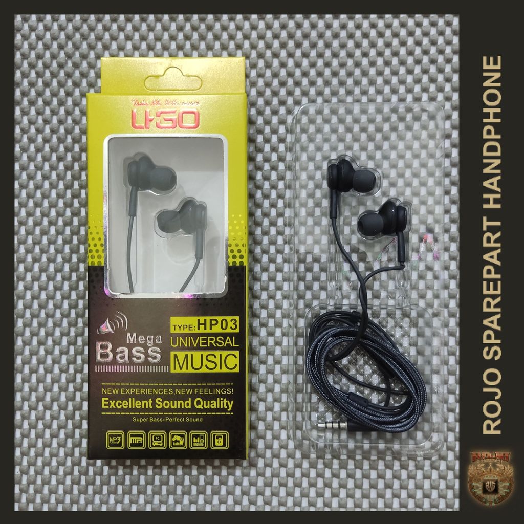 [HF HP03] HEADASET / HEADPHONE / EARPHONE / HANDSFREE  MEGA BASS - UGO/LIGO