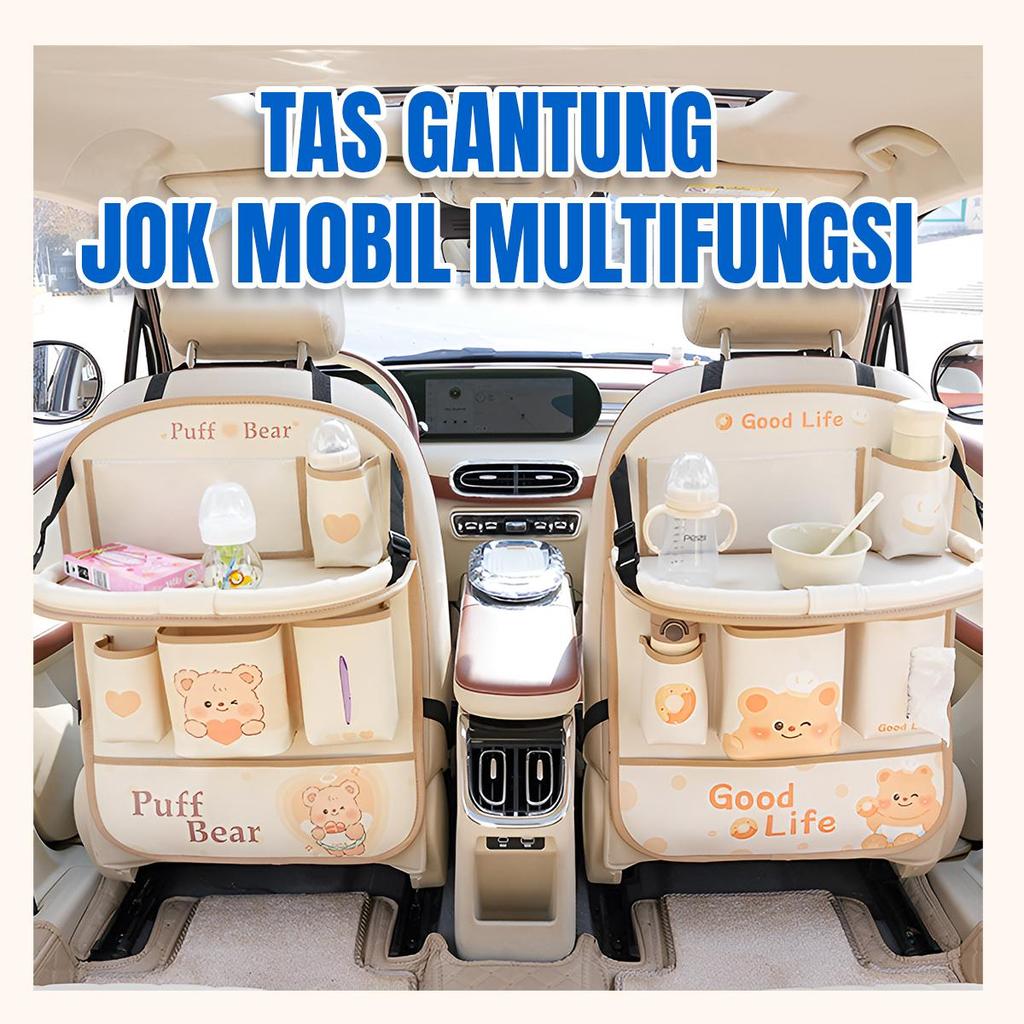 Tas Penyimpanan Mobil Gantung Kartun – Belakang Jok, Meja Kecil Kreatif, Multifungsi & Praktis