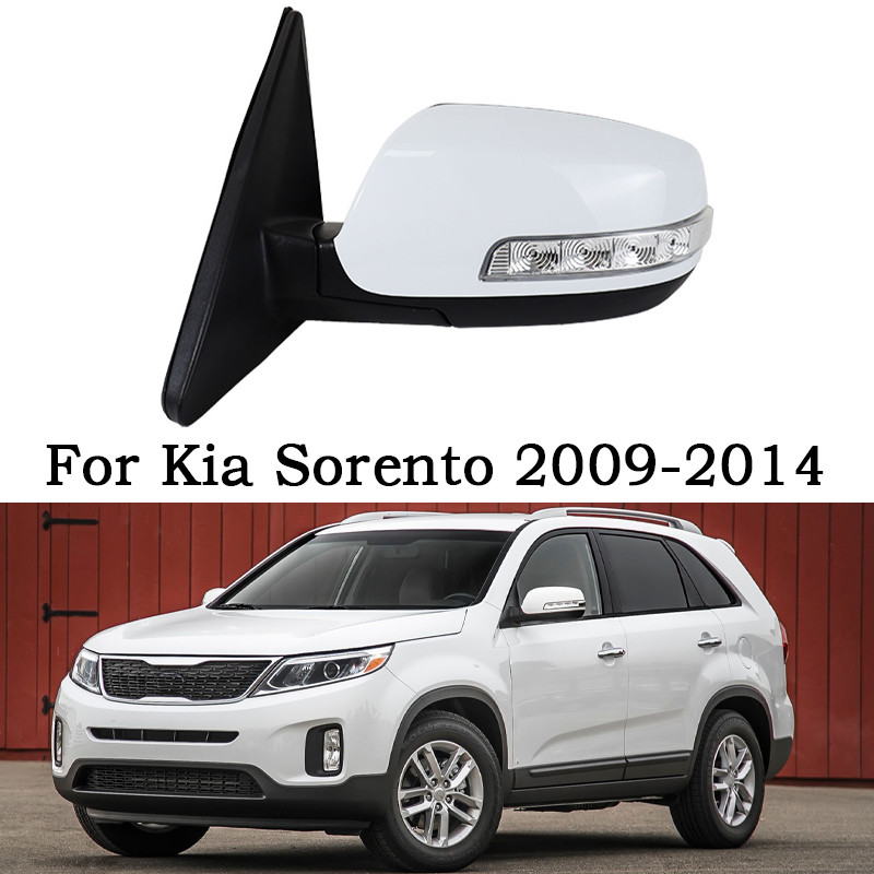 Untuk Kia Sorento 2009-2014 Dengan Lampu Sein, Cermin Spion Lipat Elektrik Berpemanas 9 Kabel 87610-