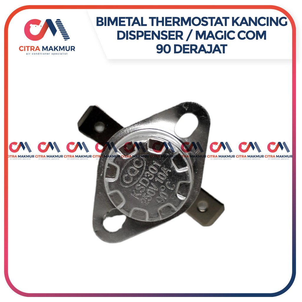 Thermostat Dispenser Magic Com Jar Rinnai 90 derajat Yong Ma Sanken Bimetal Sensor Suhu Thermo Disc