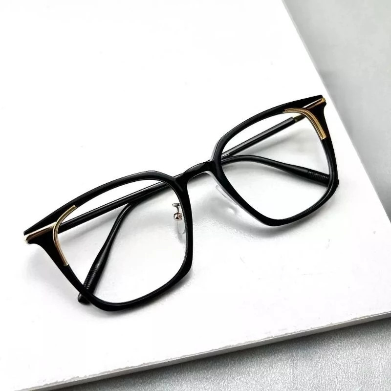 Frame Kacamata 95668 Kotak Besar Lensa Photocromic Bluecromic Anti Radiasi Blueray Minus Plus Cylind
