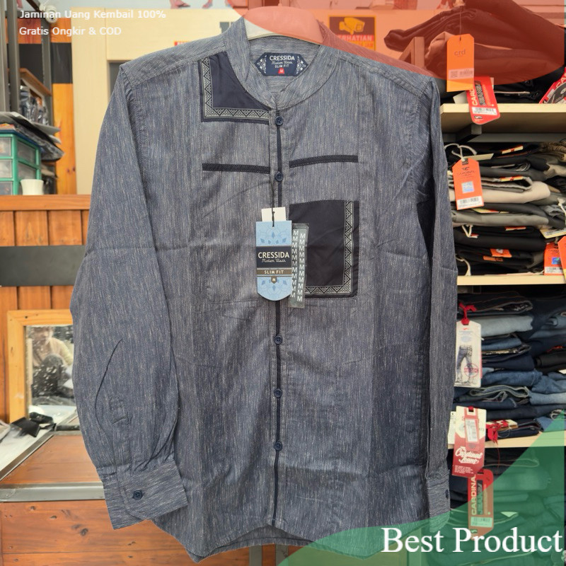 Cressida Kemeja Koko Lengan Pendek & Lengan Panjang | Baju Koko Cressida Lengan Pendekpakaian pria l