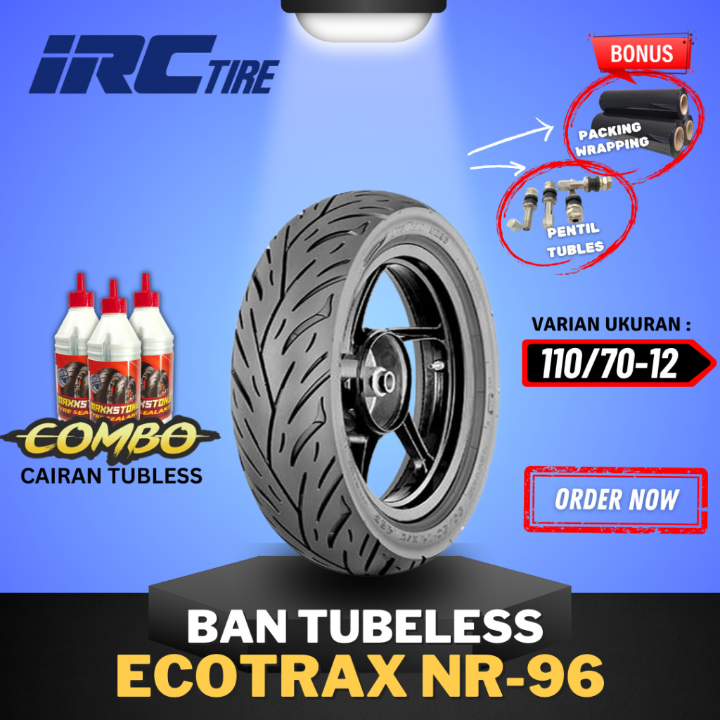 [READY COD] BAN IRC ECOTRAX NR96 110/70-12 RING 12 / BAN TUBELESS IRC RING 12 BAN MOTOR SCOPPY / BAN
