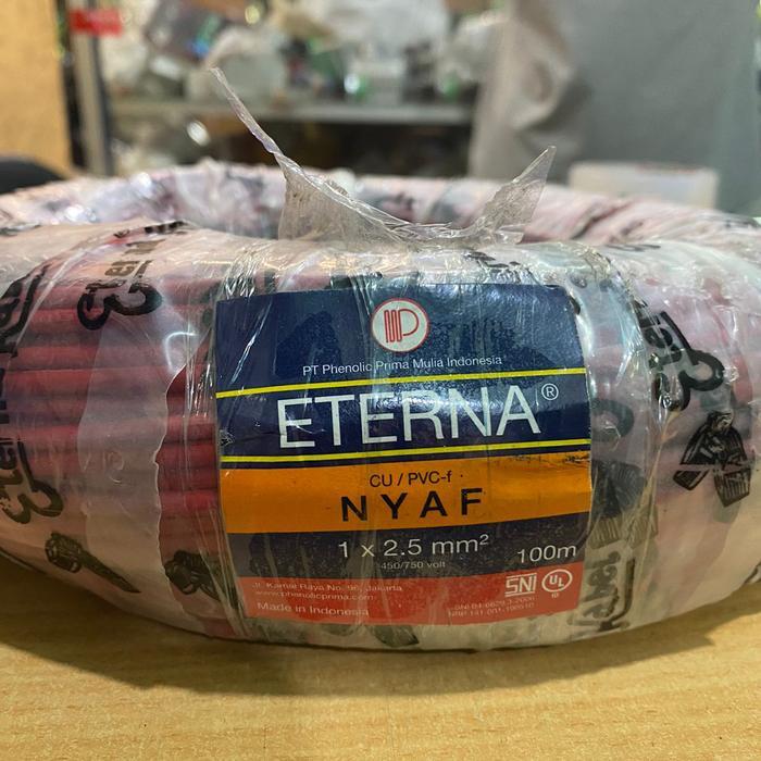 KABEL SERABUT NYAF 2.5MM ETERNA @100MTR - Hitam