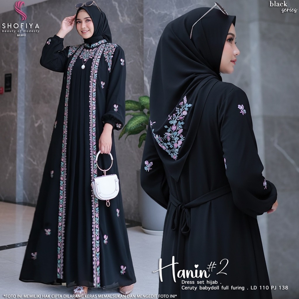 0203    HANIN DRESS 2 SET JILBAB  by SHoFiYa