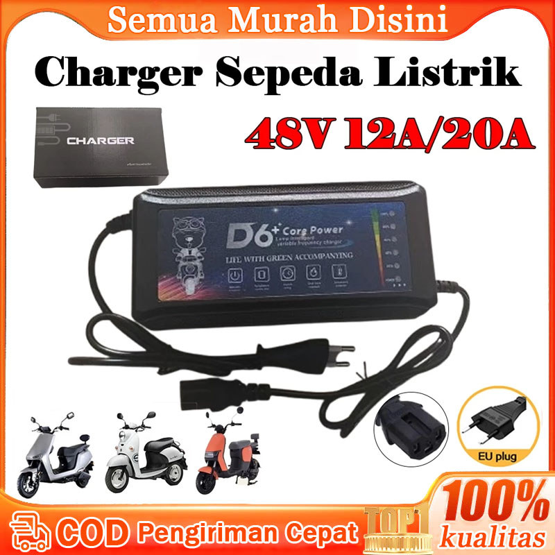 Charger Sepeda Listrik 48V 20AH Battery Charger Sepeda Listrik Exotic  Charger Sepeda Listrik Univer