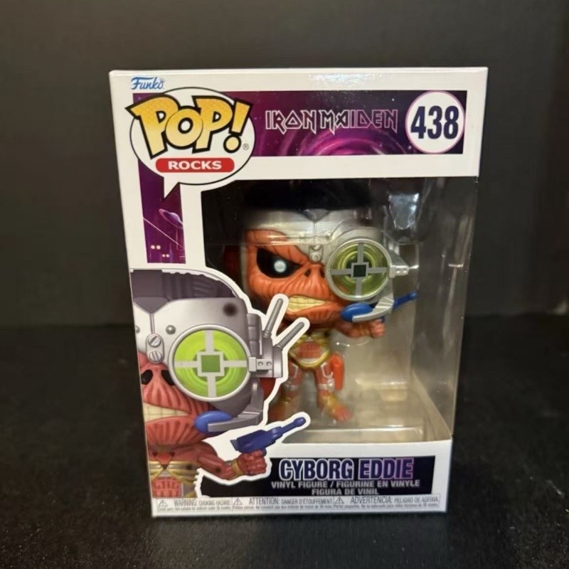 Funko Pop Genuine Iron Maiden Action Doll Model 438 Cyborg Eddie Vinyl Sculpture Dolls Limited Editi