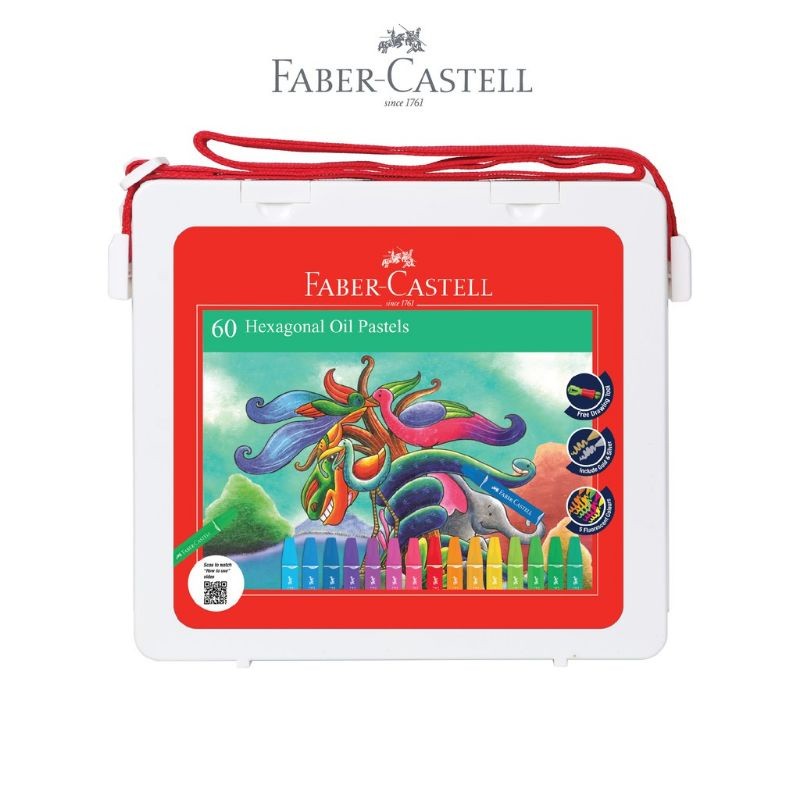 Crayon 60 warna Faber Castell / HEXAGONAL OIL PASTELL 60 Warna Faber Castell