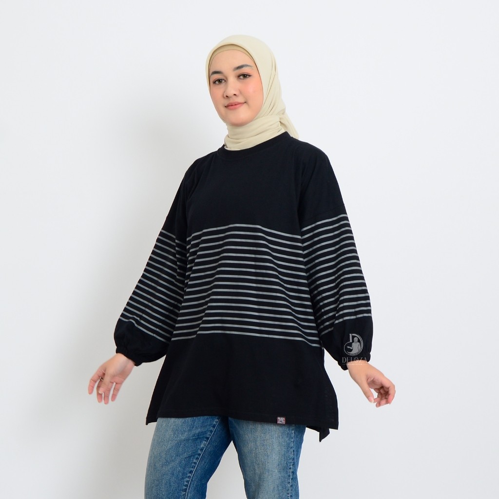 ORIGINAL>> Kalyn Kaos Oversize Wanita Kaos Katun Sablon Lengan Balon LD 125 Atasan Wanita Terbaru By