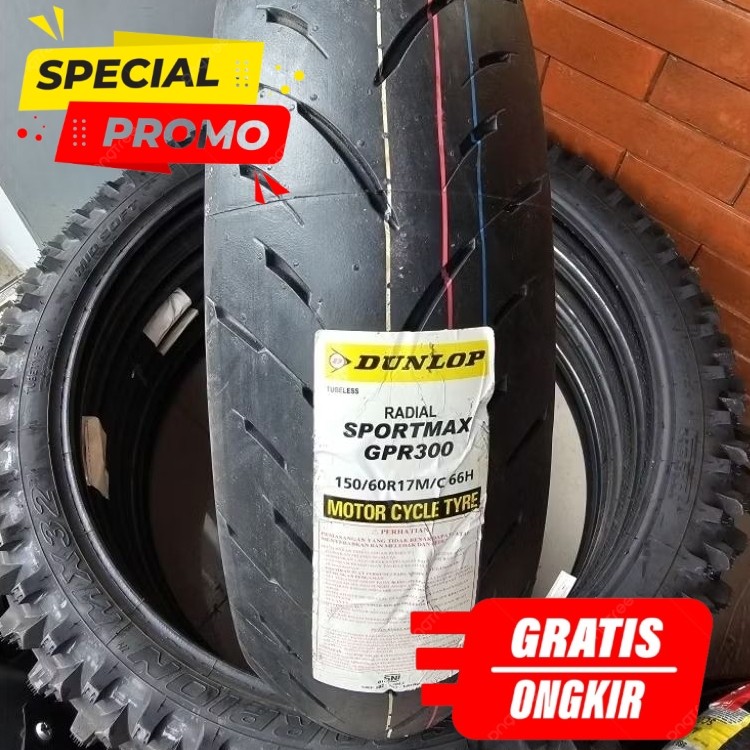 Ban Motor Dunlop 150/60-17 Supermoto Tubeless Grip Maksimal untuk Honda CRF 150L