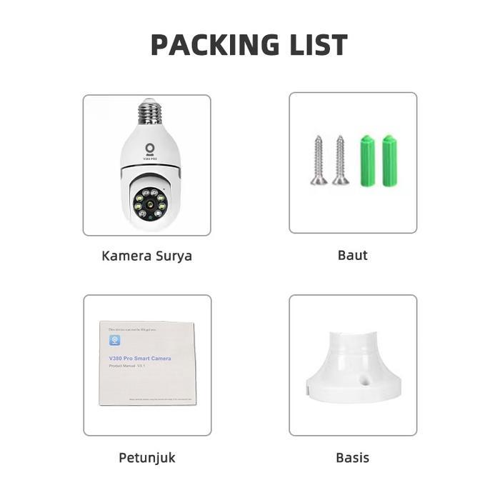 CCTV V380 PRO Kamera Y02 4MP CCTV Indoor Kamera Cctv Kecil Terhubung Ke Hp Smart WiFi Deteksi Geraka