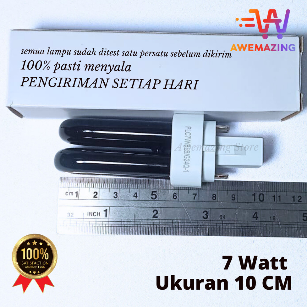 Lampu Nyamuk UV Pengganti 7 Watt FSL PL 7W Untuk Perangkap Nyamuk Krisbow Inhalant 15W