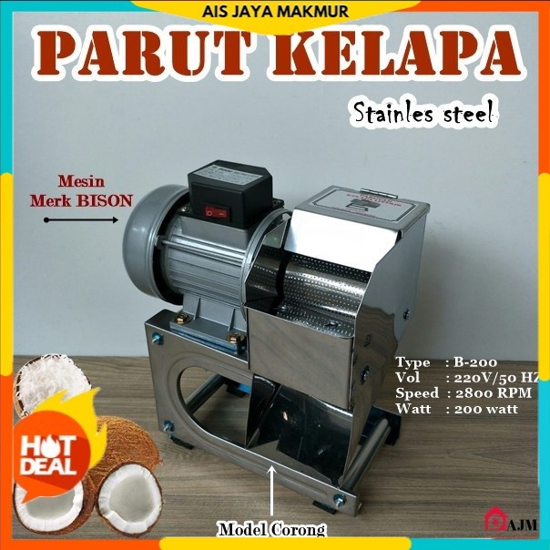 Mesin parut kelapa listrik parutan kelapa listrik mesin bison 200watt