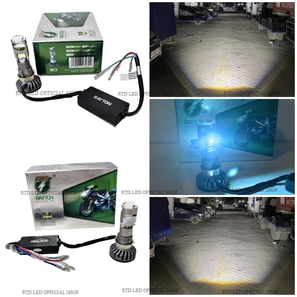 Lampu Mini Projector Led Motor H4 H6 H7  M8 M9  RTD Sinar Terang