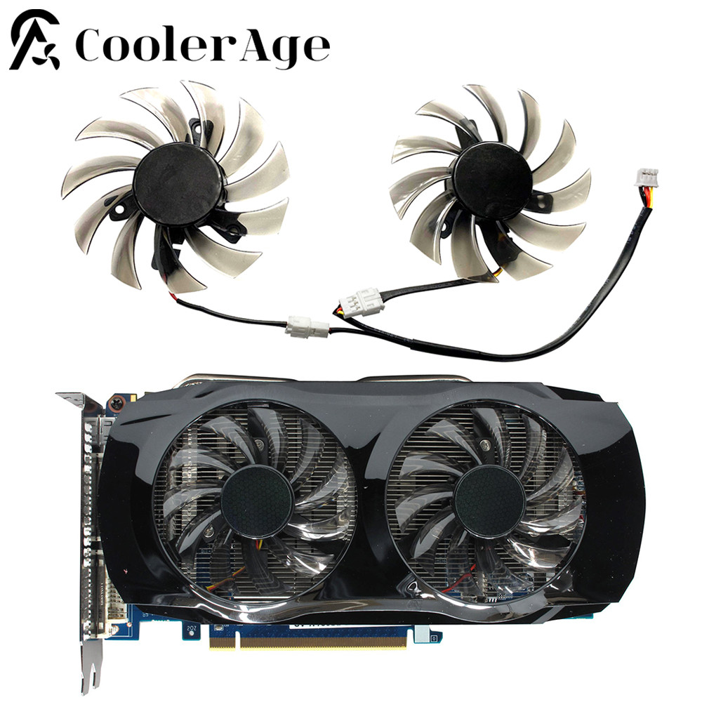 7​5MM T128010SM N460 GTX670 GTX580 GTX560Ti Video Card Fan For Gigabyte GTX 670 580 560 Ti Graphics 