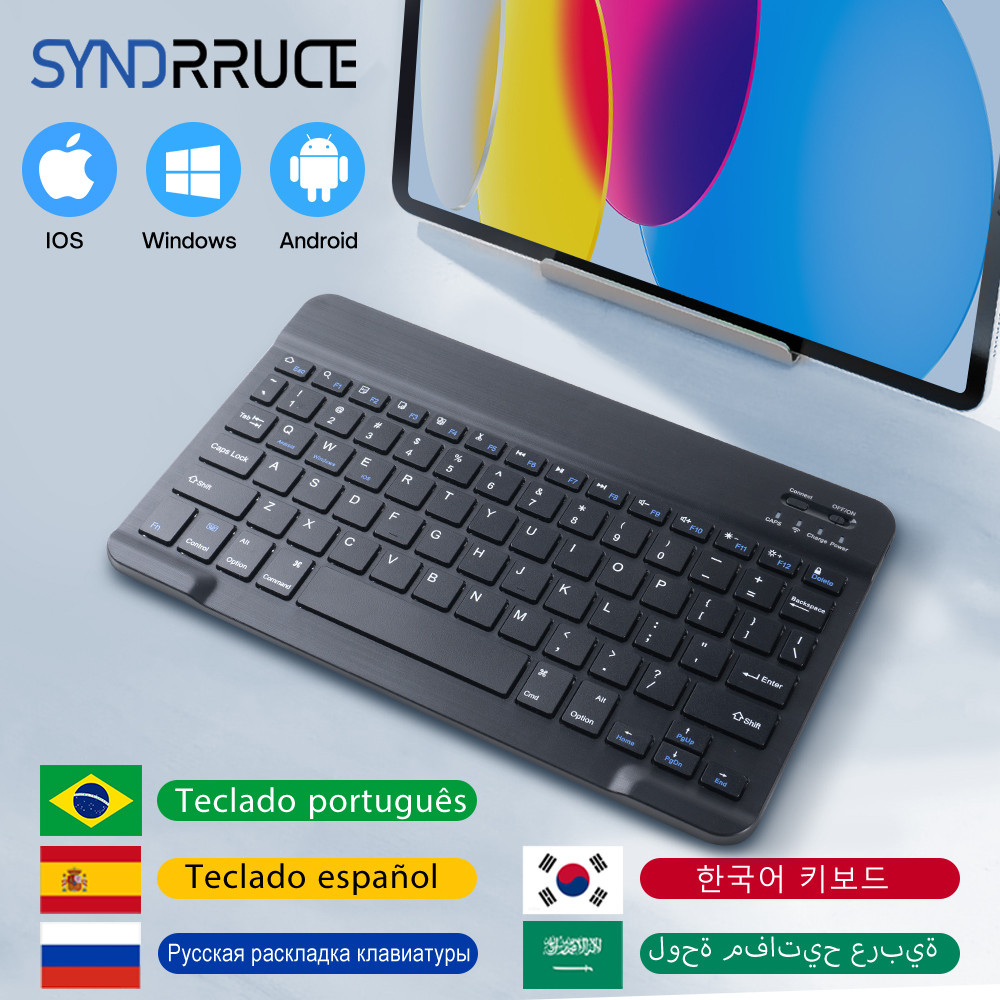 Wireless Keyboard and Mouse Combo For iPad Samsung Xiaomi Huawei Tablet Ultra Thin Protable Mini Blu