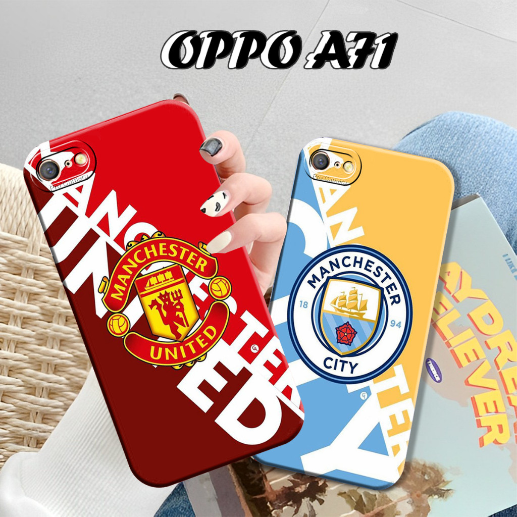 SOFTCASE OPPO A71 Motif Club Bola Favorite - Case Macaron - Pelindung Kamera - case Hp - Case kekini