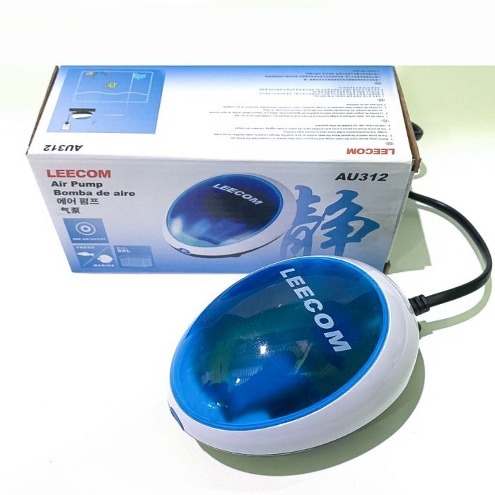 Leecom AU 312 Aerator 1 Lubang Pompa Udara Aquarium Super Silent