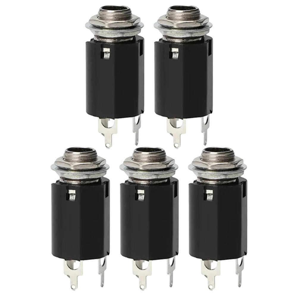 5Pcs 635mm Mono Stereo Guitar Jack Socket Replacement Kit for Electric Guitar Stage Auo Equipment Ou