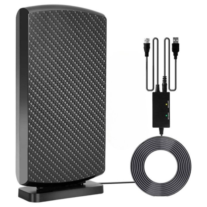 Antena Tv Digital Dvb-T2 Indoor Outdoor Booster Amplifier Penguat Sinyal Antena Jendela Uhf Vhf