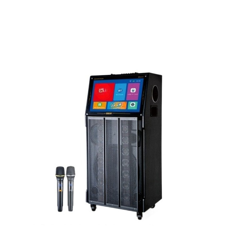 English Version Karaoke Auo with splay WIFI Touch Screen Smart Karaoke Tie Rod Video Speaker
