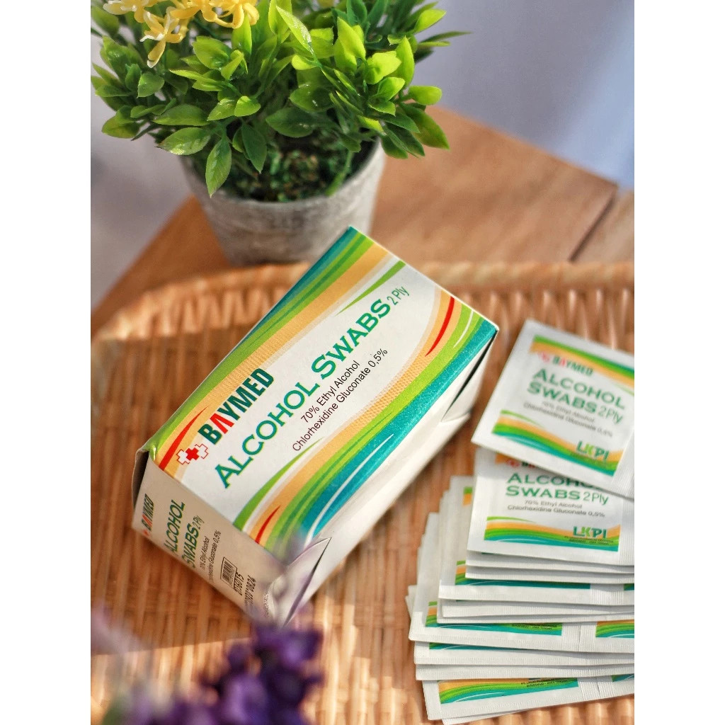 BAYMED - Akohol Swab ISI 100 / Alcohol Swabs / Tisu Alkohol