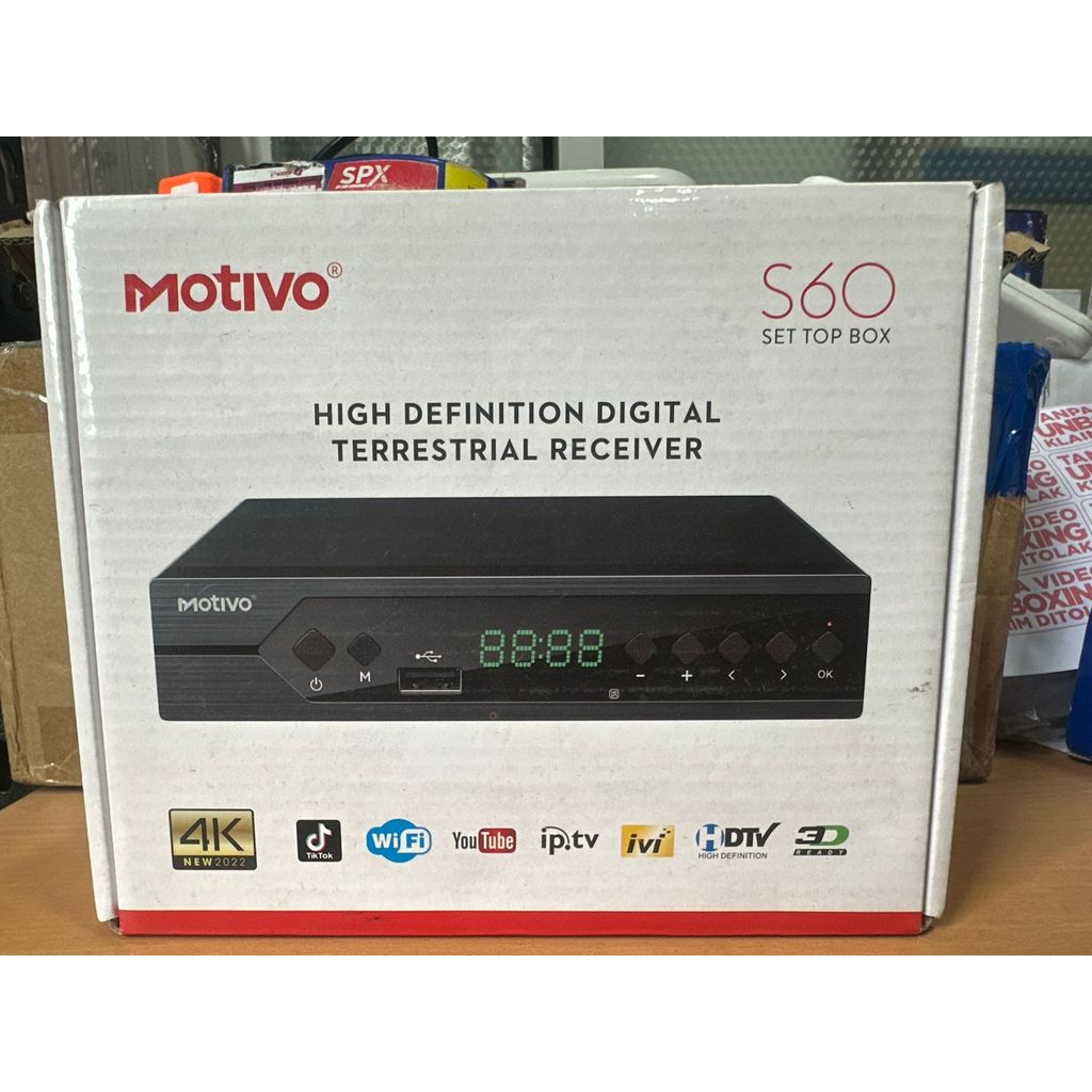 Set Top Box TV Digital Motivo S60 DVB-T2 Receiver WiFi YouTube IPTV HD 4K