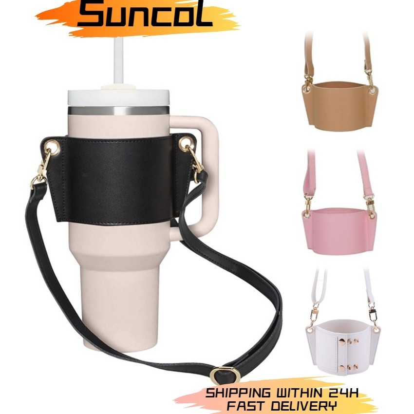 Tas Selempang Kulit untuk Botol Air Stanley 30/40oz dengan Aksesoris Stanley dan Tali Bahu