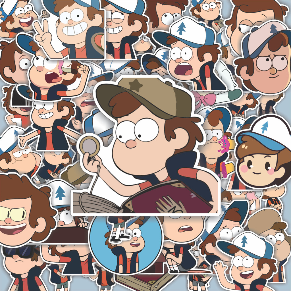 100PCS Lucu DIPPER PINES Stiker Aesthetic Stiker Anti Air Stikers Berperekat Waterproof sticker deca